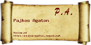 Pajkos Agaton névjegykártya